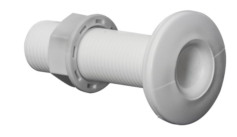 Scarico a mare filettati in plastica bianca