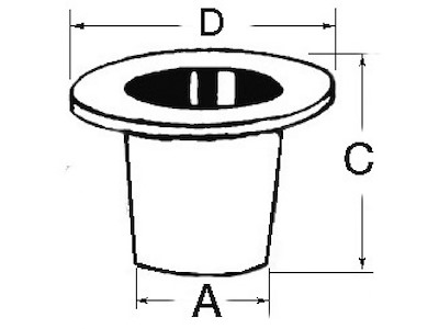 Scarico a mare filettati in plastica bianca