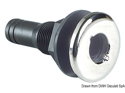 Scarico a mare in nylon nero