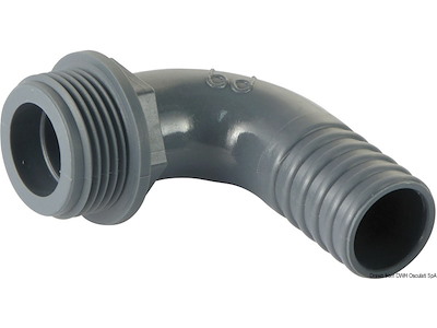 Portagomma maschio a 90° in polipropilene