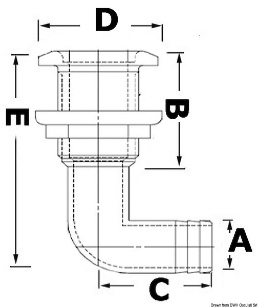 Scarico a mare a 90°