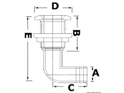 Scarico a mare a 90°