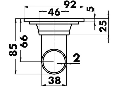 Scarico pozzetto inox ovale 