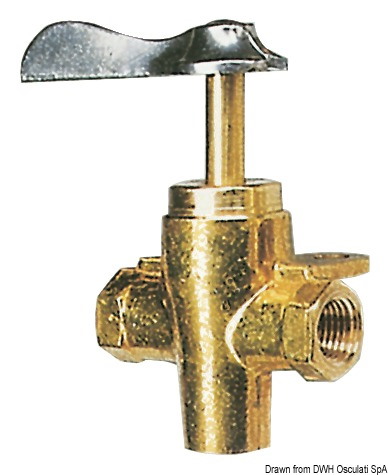 Rubinetto carburante a 3 vie