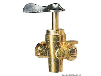 Rubinetto carburante a 3 vie