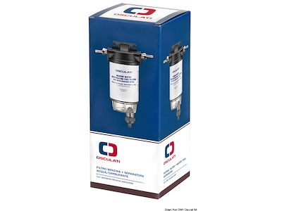 Filtro benzina + separatore acqua/carburante con cartuccia da 10 micron