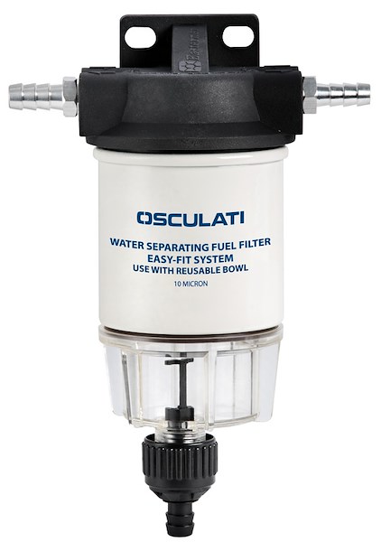 Filtro + separatore acqua/carburante con cartuccia da 10 micron