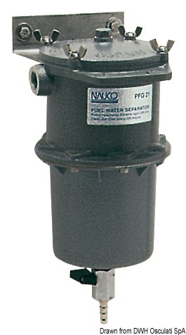 Prefiltro centrifugo separatore acqua/carburante (gasolio o benzina) 150 micron