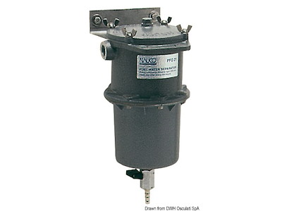 Prefiltro centrifugo separatore acqua/carburante (gasolio o benzina) 150 micron