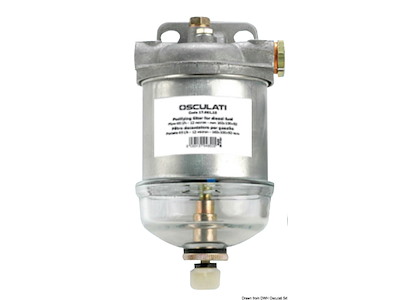 Filtro decantatore per gasolio fabbricato in alluminio pressofuso