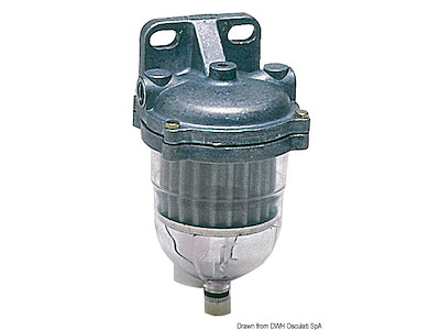 Filtro decantatore per gasolio con vaschetta trasparente