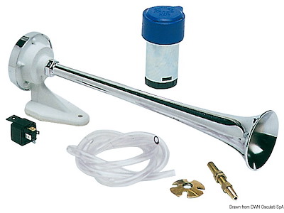 Tromba in ABS cromato con compressore