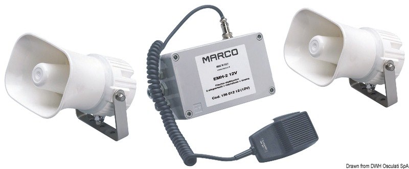 Tromba/fischio elettronico multifunzionale MARCO con segnali codificabili