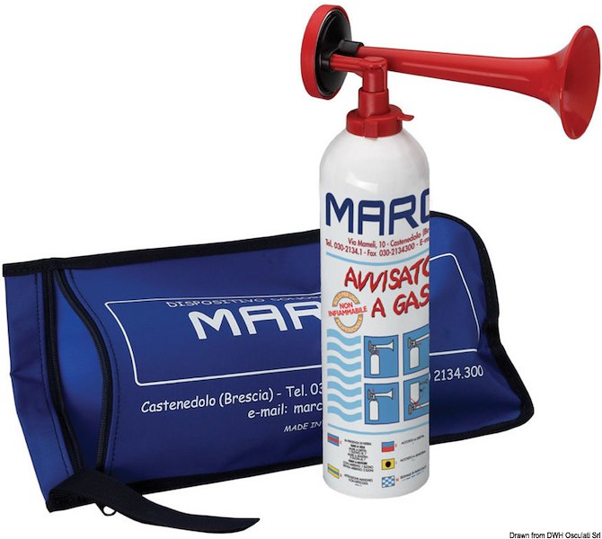 Segnalatore sonoro a gas 400 ml omologato RINA 