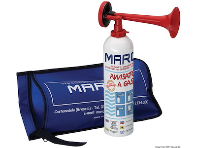 Segnalatore sonoro a gas 400ml omologato RINA 