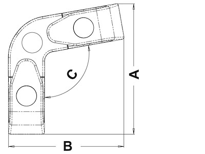 Passacavo angolare a rulli