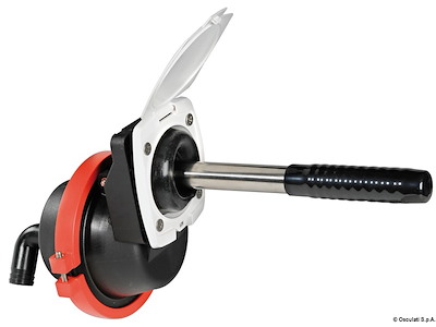 Pompa a mano a scomparsa dietro paratia