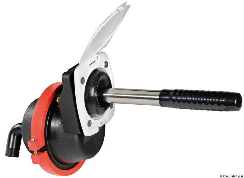 Pompa a mano a scomparsa dietro paratia