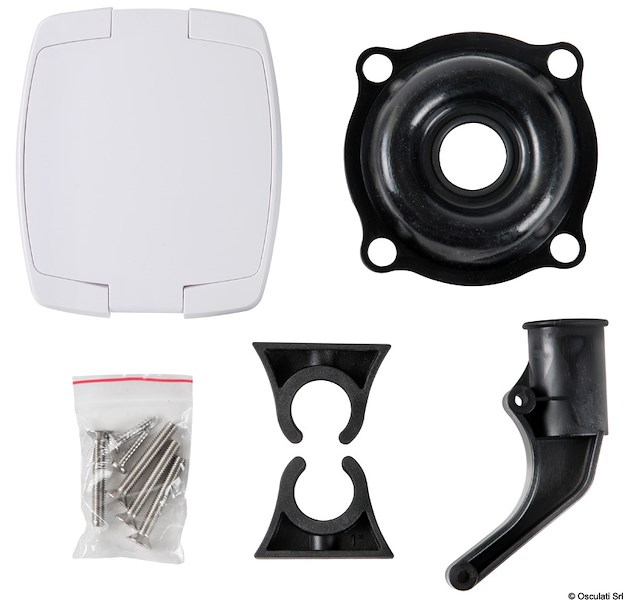 Pompa a mano a scomparsa dietro paratia