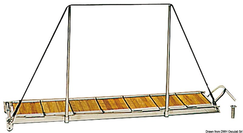 Passerella scaletta inox 150 cm 