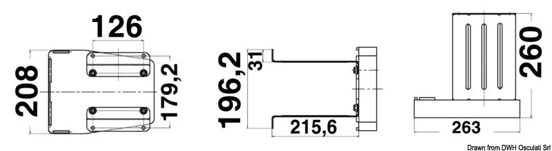Supporto motore Heavy Duty a parete 20 HP 