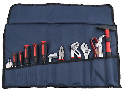 Astuccio pieghevole con set 12 utensili 