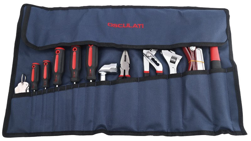 Astuccio pieghevole con set 12 utensili 