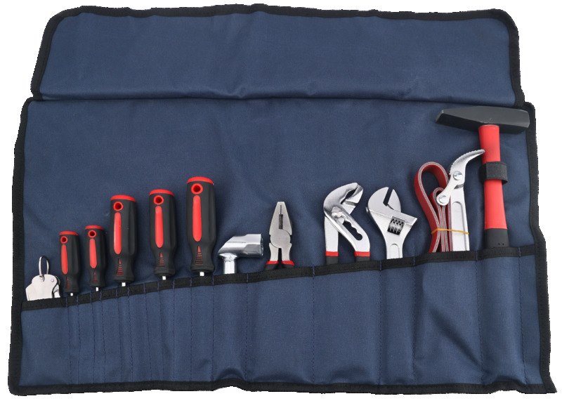 Astuccio pieghevole con set 12 utensili 