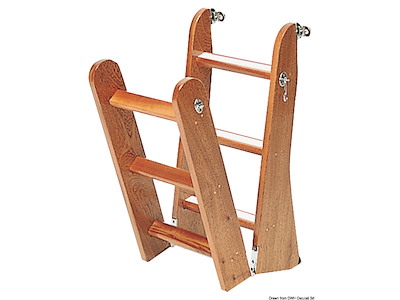 Scaletta in legno di mogano