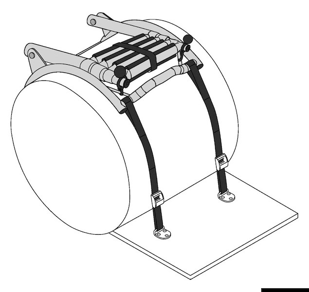 Scaletta a sgancio rapido per gommoni 4 gradini 