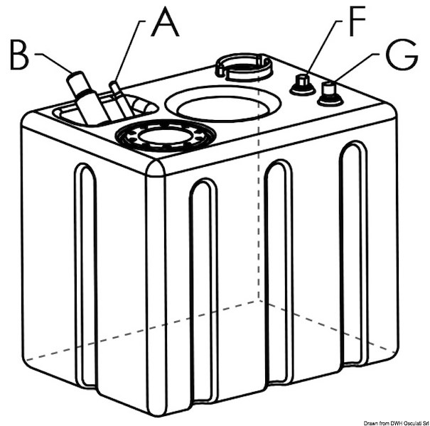 Serbatoio carburante in polietilene reticolato