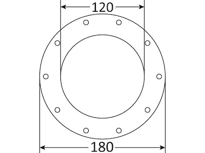 Botola ispezione nera diam. 120 mm 