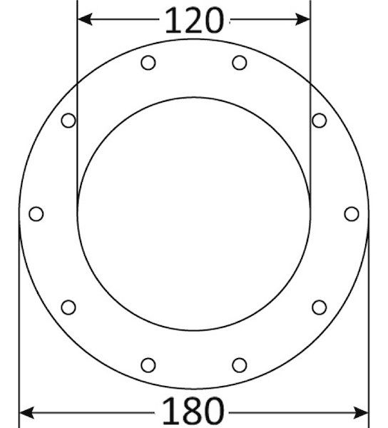 Botola ispezione nera diam. 120 mm 