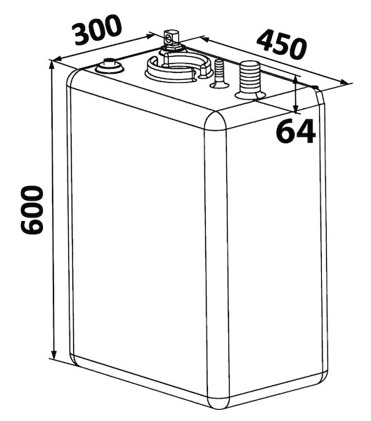 Serbatoio carburante benzina in polietilene reticolato