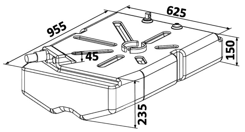 Serbatoio carburante benzina in polietilene reticolato