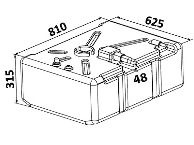 Serbatoio carburante benzina in polietilene reticolato