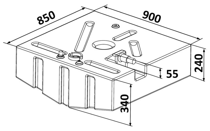 Serbatoio carburante benzina in polietilene reticolato