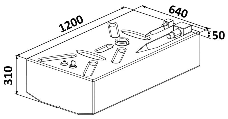 Serbatoio carburante benzina in polietilene reticolato