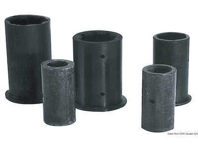Boccola per linee d'asse completamente in gomma; versione esterno/interno in millimetri