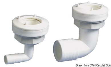 Bocchettone per serbatoio acqua flessibile a 90°