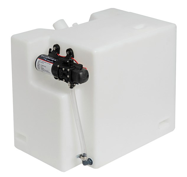Serbatoio con autoclave, ruotatile di 90°