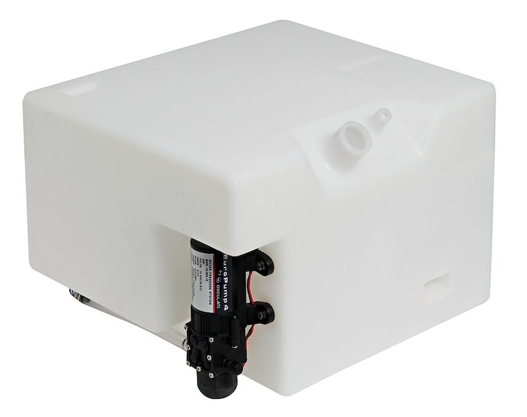 Serbatoio con autoclave, ruotatile di 90°
