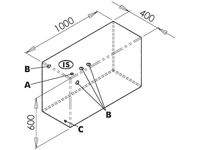 Serbatoio rigido per acqua potabile di grande capacità