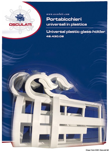 Kit 3 portabicchieri gancio a scatto 