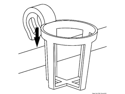 Kit 3 portabicchieri gancio a scatto 