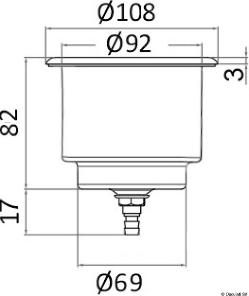 Portabicchieri in acciaio inox Delux