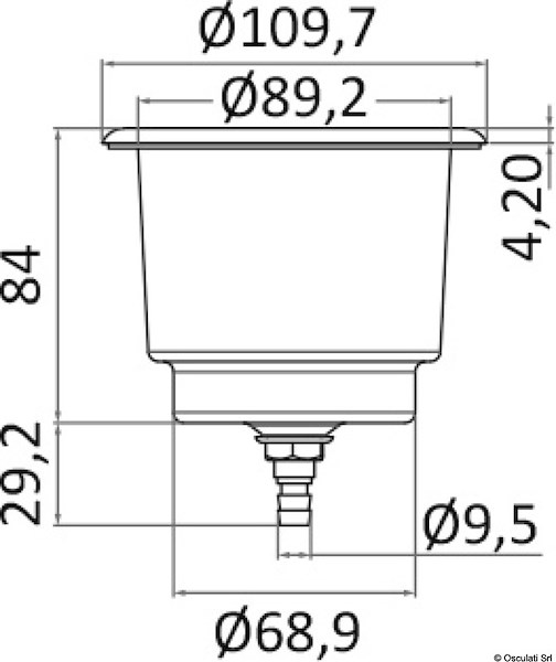 Portabicchieri in acciaio inox Delux