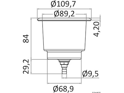 Portabicchieri in acciaio inox Delux