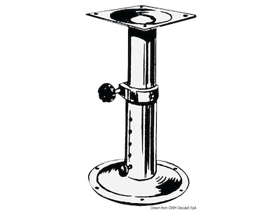 Piede girevole telescopico inox 540/720 mm 