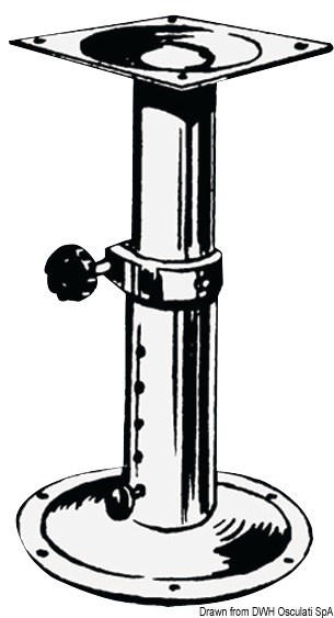 Piede girevole telescopico inox 540/720 mm 